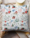 The North Pole Map Bamboo Pillow Case