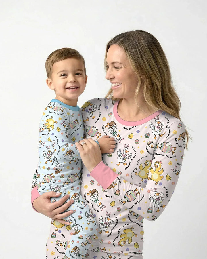 Easter Goose Family Matching Bamboo Men's Pajama Set
