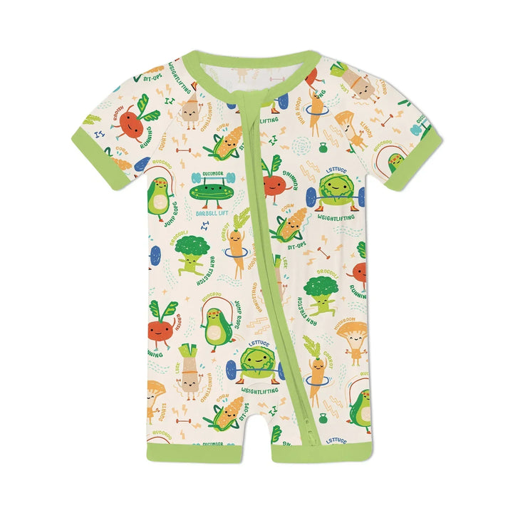 Exercise Veggie Bamboo Shorty Zippy