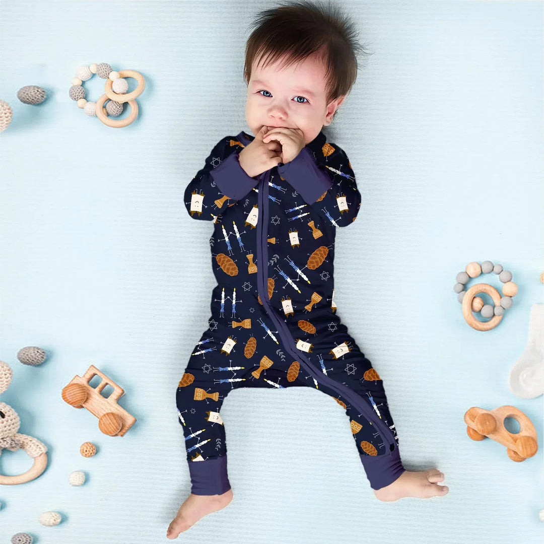 Shabbat Shalom Family Matching Bamboo Convertible Zippy