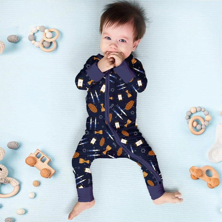 Shabbat Shalom Family Matching Bamboo Convertible Zippy