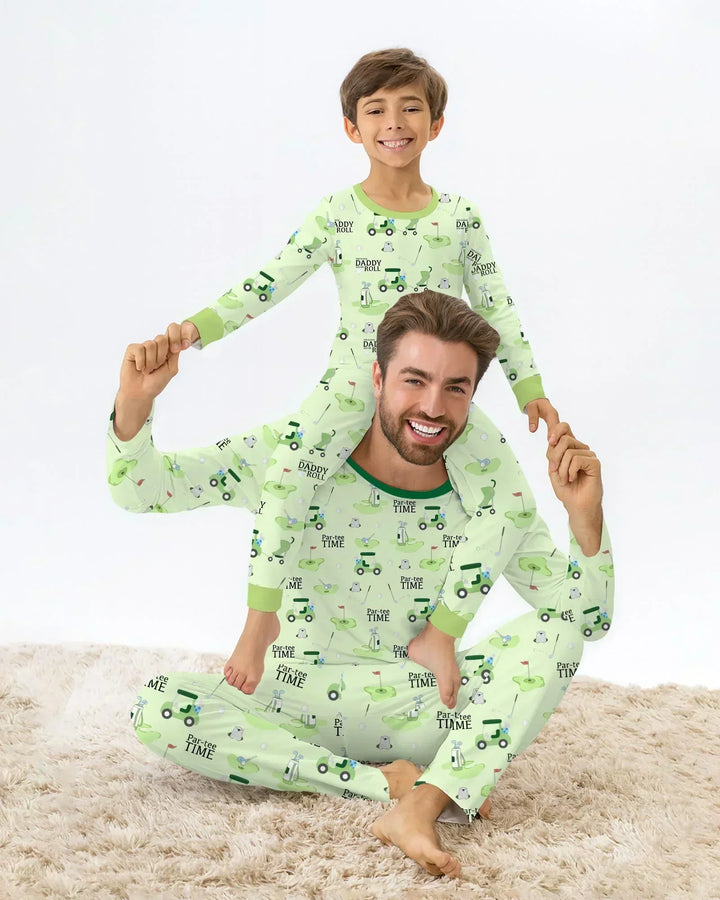 Daddy Golf Team Bamboo Two Piece Short Sleeve Pajama Set