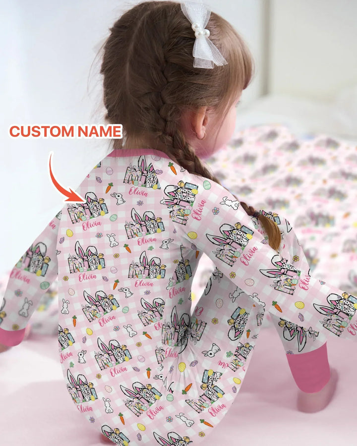 Custom Name Easter Family Matching Bamboo Convertible Zippy