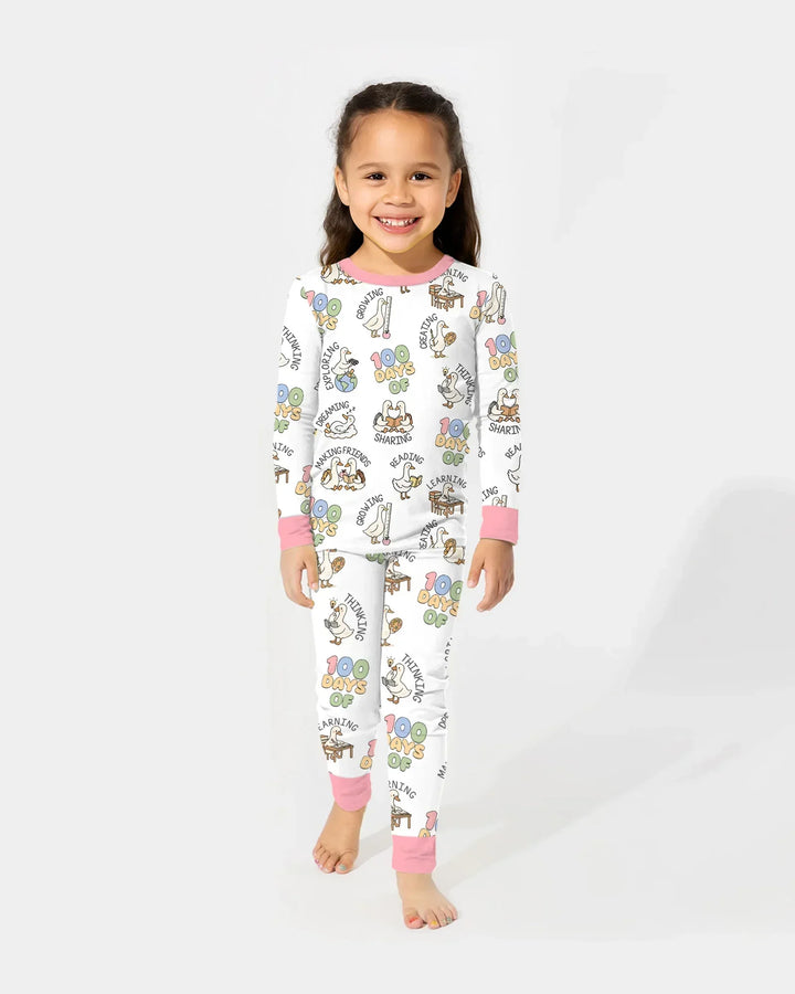 100 Days Of... Bamboo Two Piece Long Sleeve Pajama Set