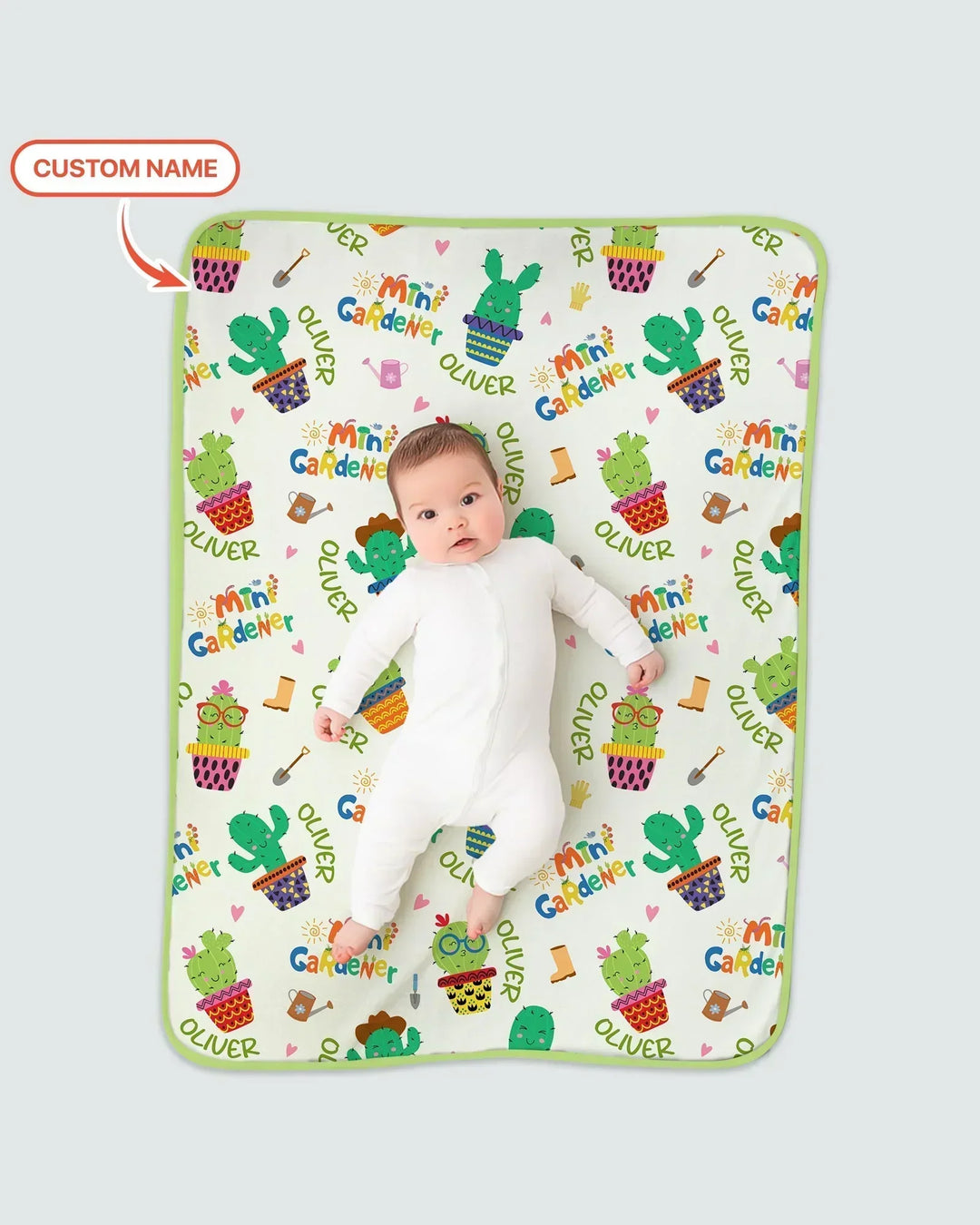 Custom Name Mini Gardener Bamboo Blanket