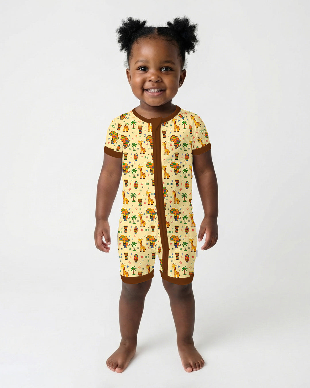 African Culture Bamboo Shorty Zippy