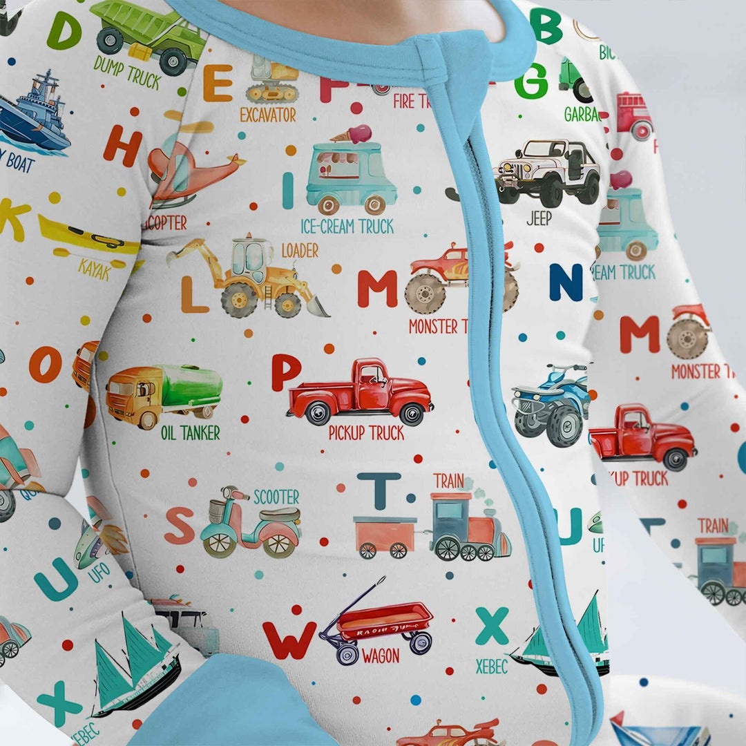 Transportation Alphabet Bamboo Convertible Zippy