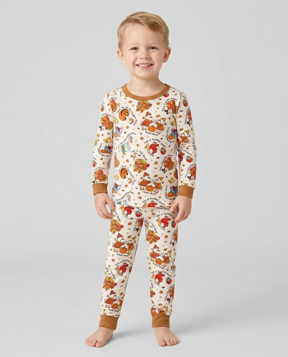 Template Bamboo Two Piece Long Sleeve Pyjamas Set