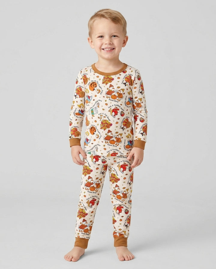 Template Bamboo Two Piece Long Sleeve Pyjamas Set