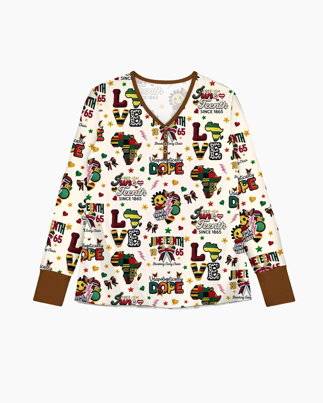 Juneteenth Breaking Every Chain Bamboo Women Pajama Set