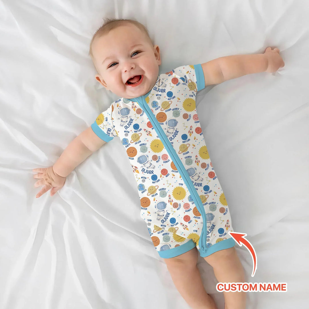 Custom Name Little's Kid into Universer Bamboo Shorty Zippy