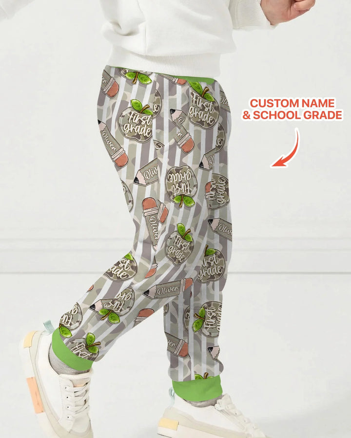 Custom Name Camo Apple Days Bamboo Jogger