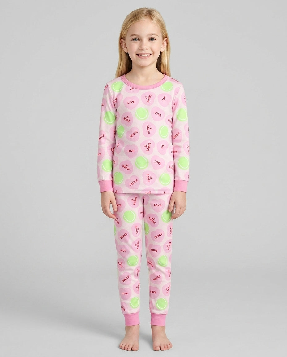 Tennis with Love Bamboo Two Piece Long Sleeve Pajama Set