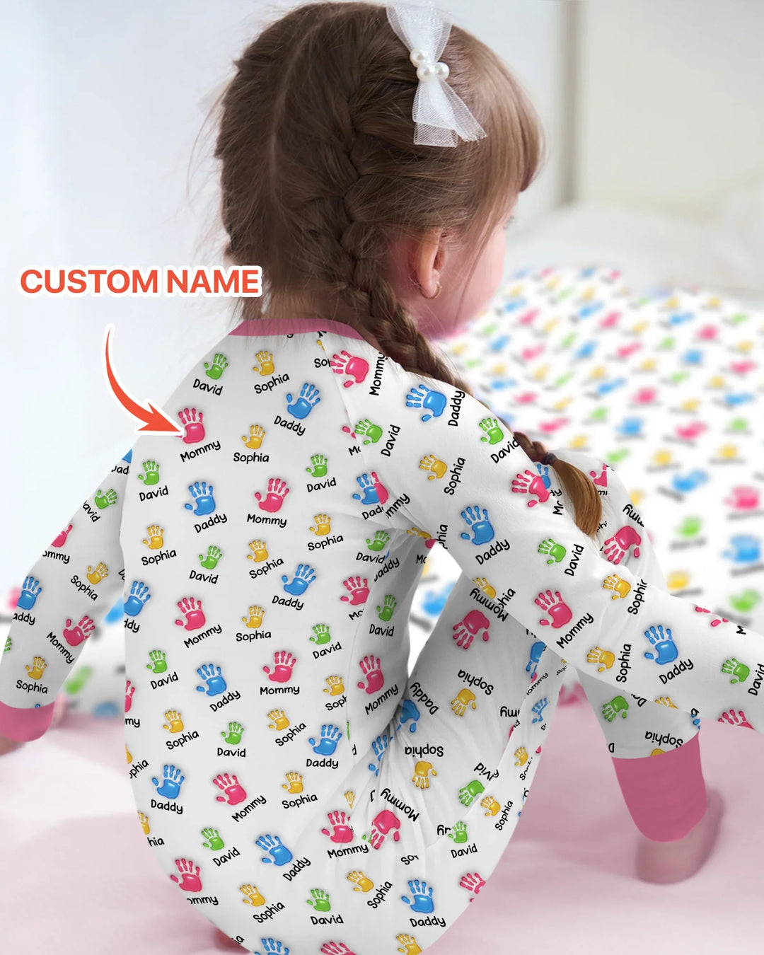 First Mother Day - Handprints Bamboo Convertible Zippy
