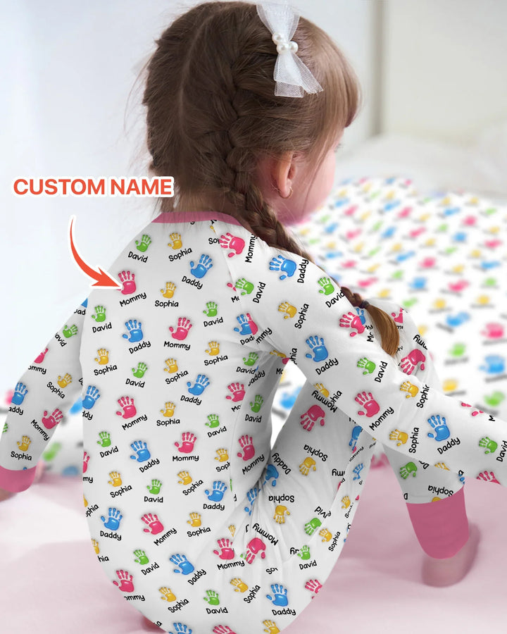 First Mother Day - Handprints Bamboo Convertible Zippy
