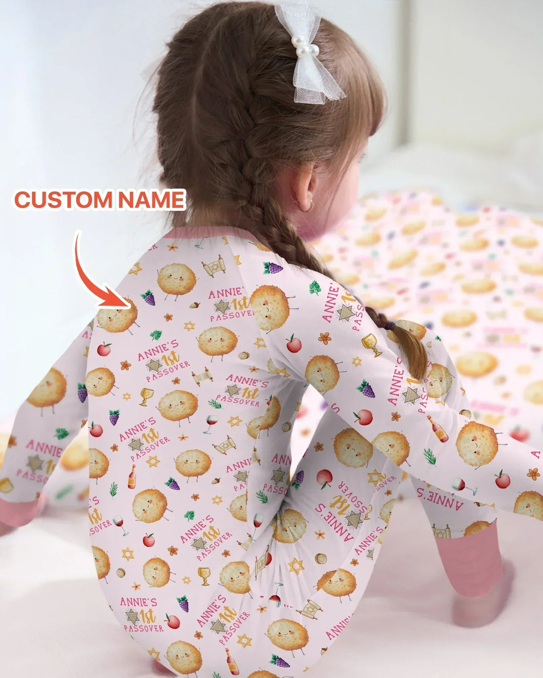 Custom Name 1st Passover Bamboo Convertible Zippy