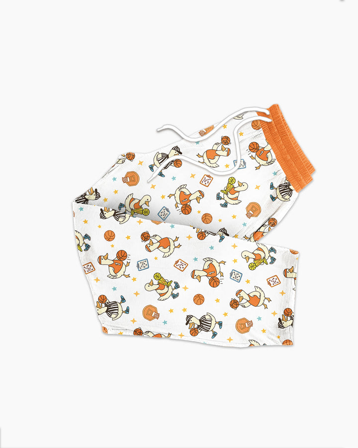 Silly Goose Playing Basketball Bamboo Men's Pajama Set
