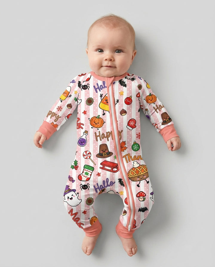 Happy Hallothanksmas Bamboo Convertible Zippy