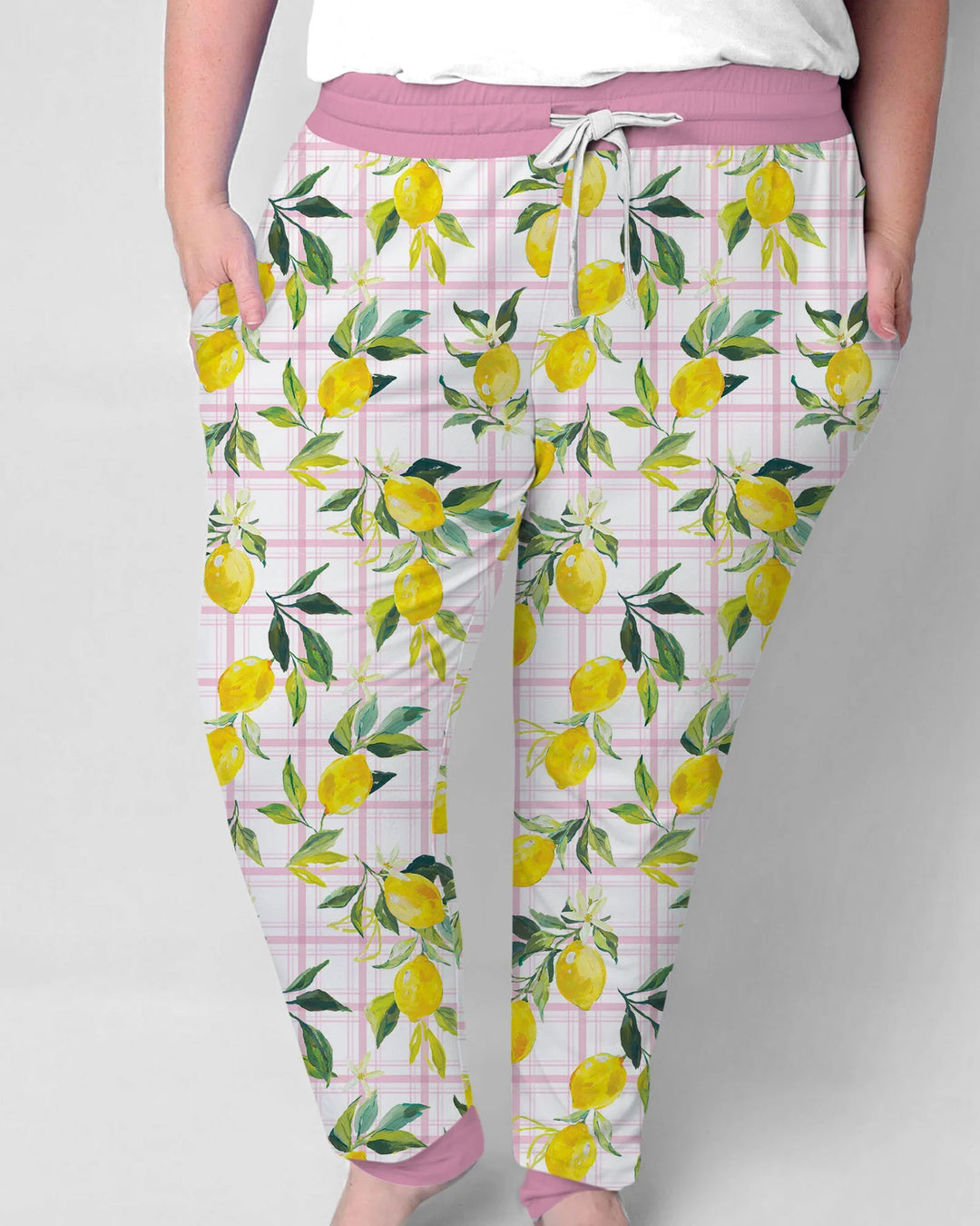 Mediterranean Lemons Family Matching Bamboo Women Pajama Set