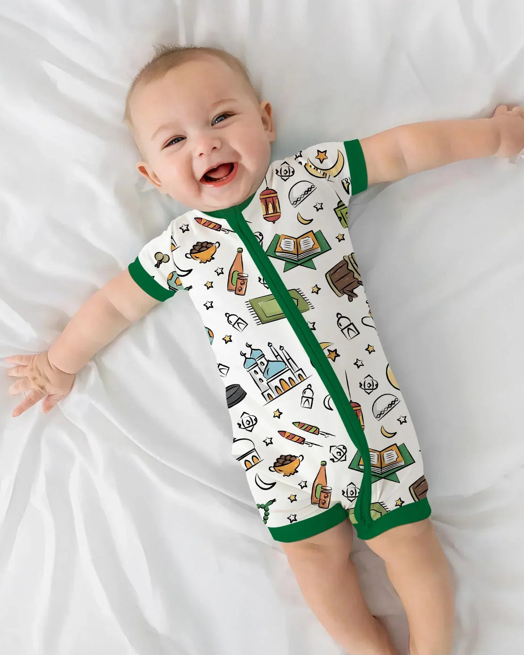 Ramadan Blessings Family Matching Bamboo Shorty Zippy