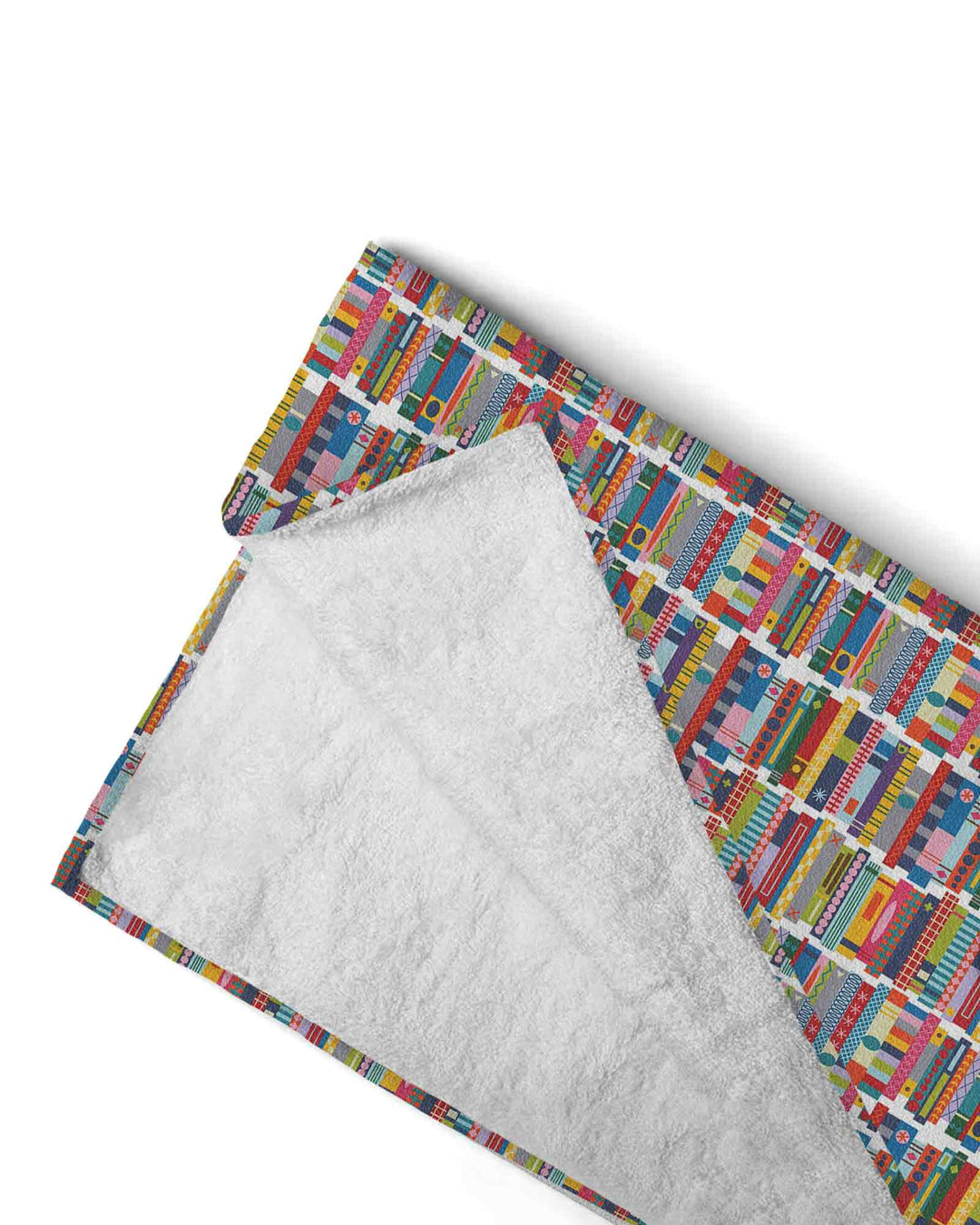Rainbow Bookshelf Bamboo Beach Towel