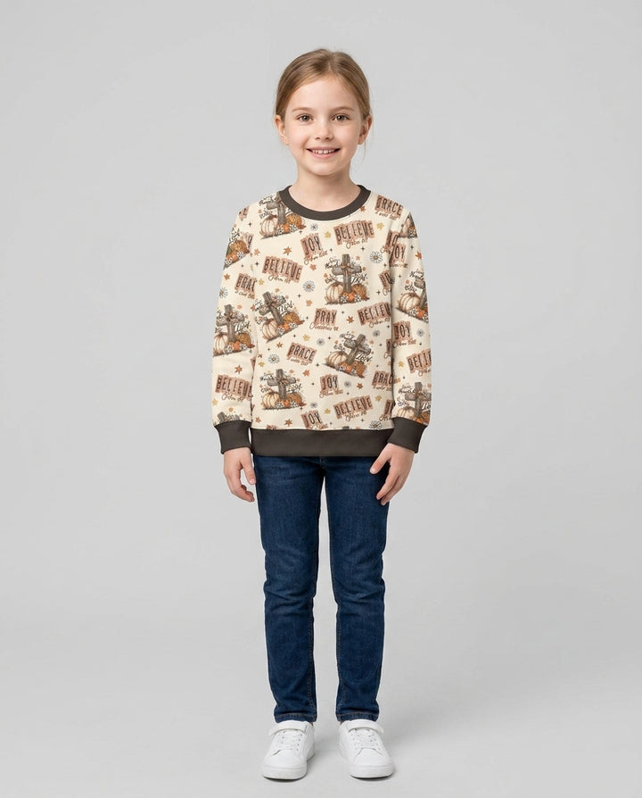 Floral Fall Give Thanks To The Lord Bamboo Crewneck Sweatshirt