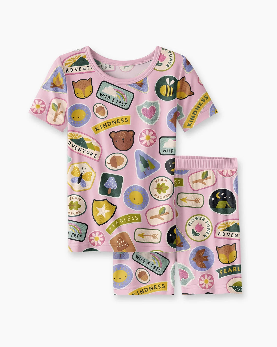 Little Explorer Bamboo Two Piece Short Sleeve Shorts Pajama Set