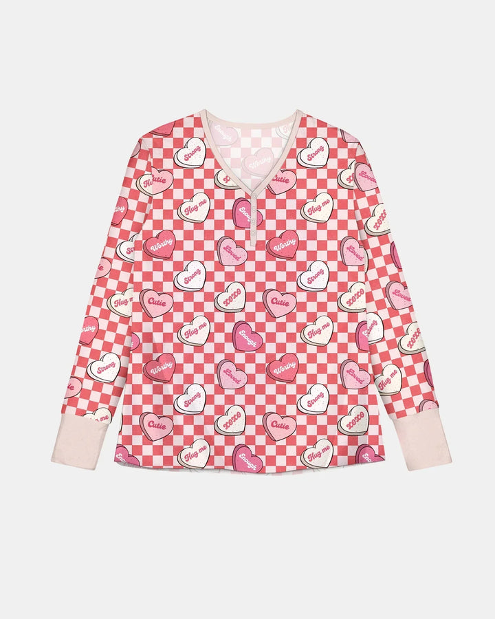 Valentine in Hearts Bamboo Women Pajama Set