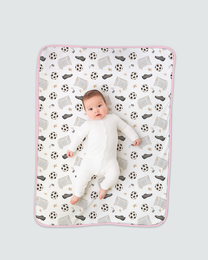Little Soccer Star Bamboo Blanket