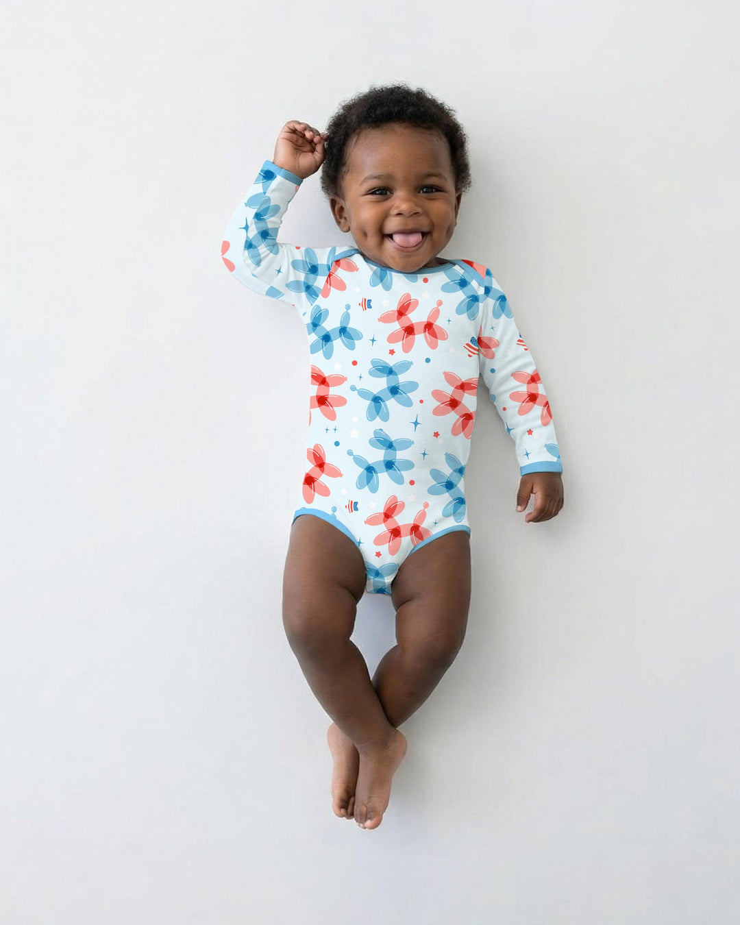 American Balloon Dog Party Bamboo Bodysuit