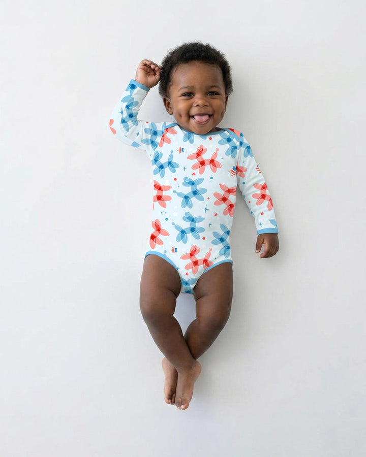 American Balloon Dog Party Bamboo Bodysuit