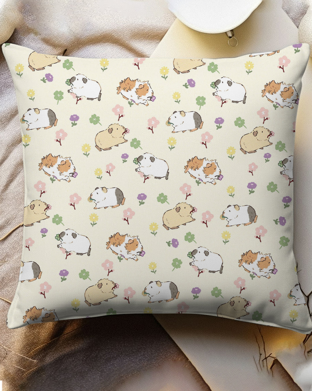 Guinea Pig Garden Bamboo Pillow Case