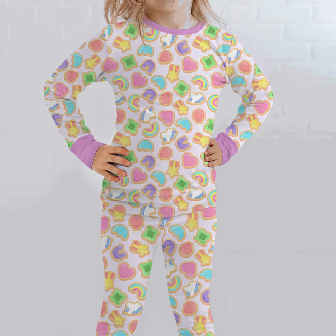 Lucky Marshmallow Cookies Bamboo Two Piece Long Sleeve Pajama Set