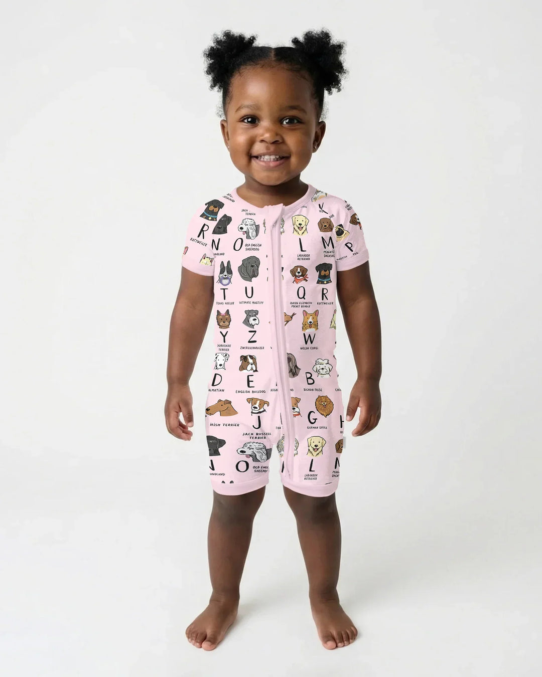 Funny Dogs Alphabet Bamboo Shorty Zippy
