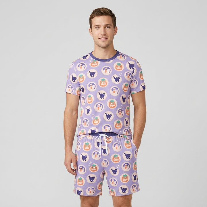 Boo Crew  Bamboo Men Short Sleeve Short Pajama Set