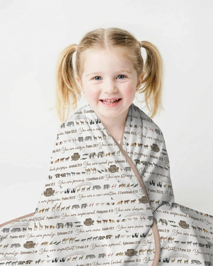 Biblical Noah's Ark Bamboo Blanket