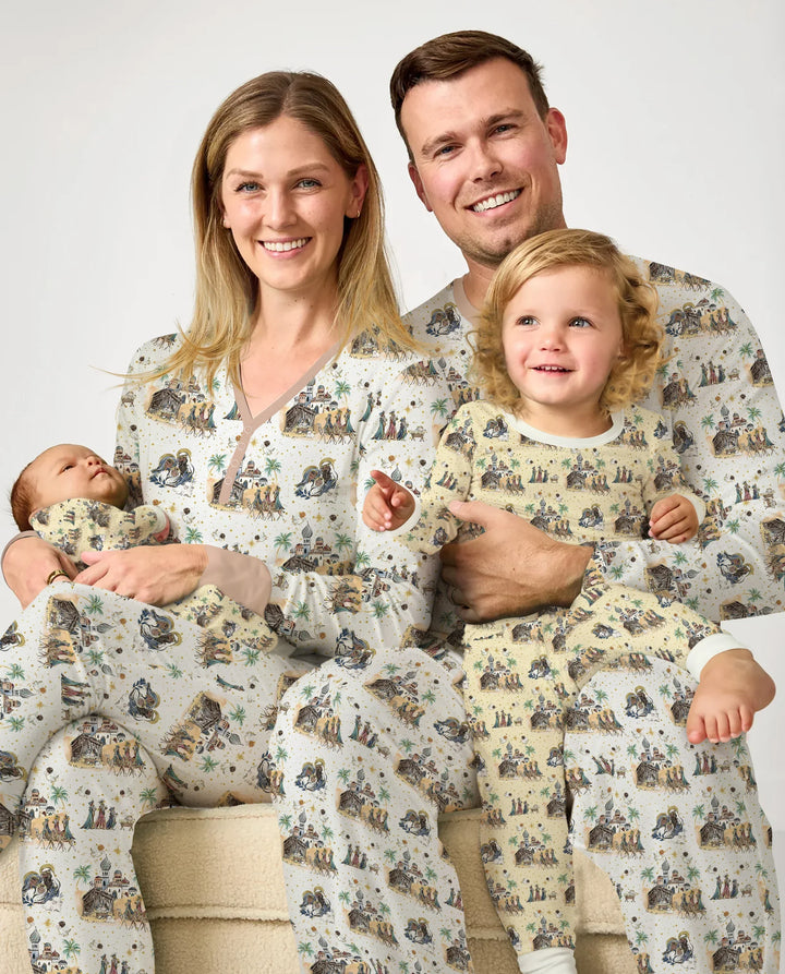 Nativity Christmas Family Matching Family Bamboo Women Pajama Set