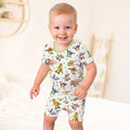 Dino Dreamland Bamboo Two Piece Short Sleeve Shorts Pajama Set