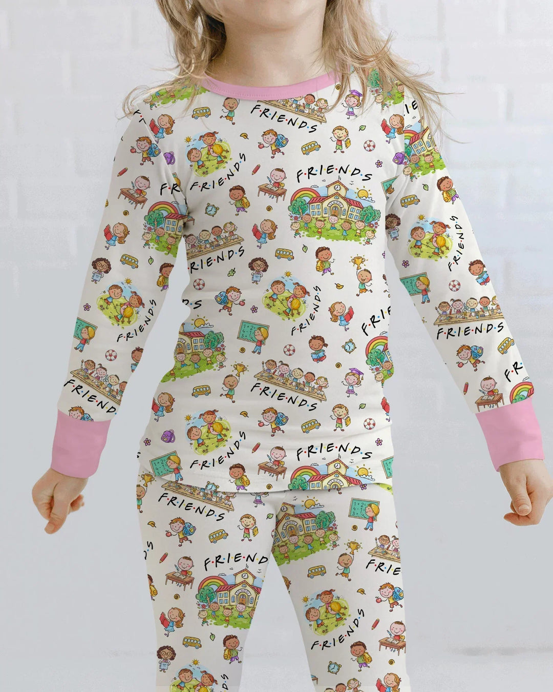 Template Bamboo Two Piece Long Sleeve Pyjamas Set