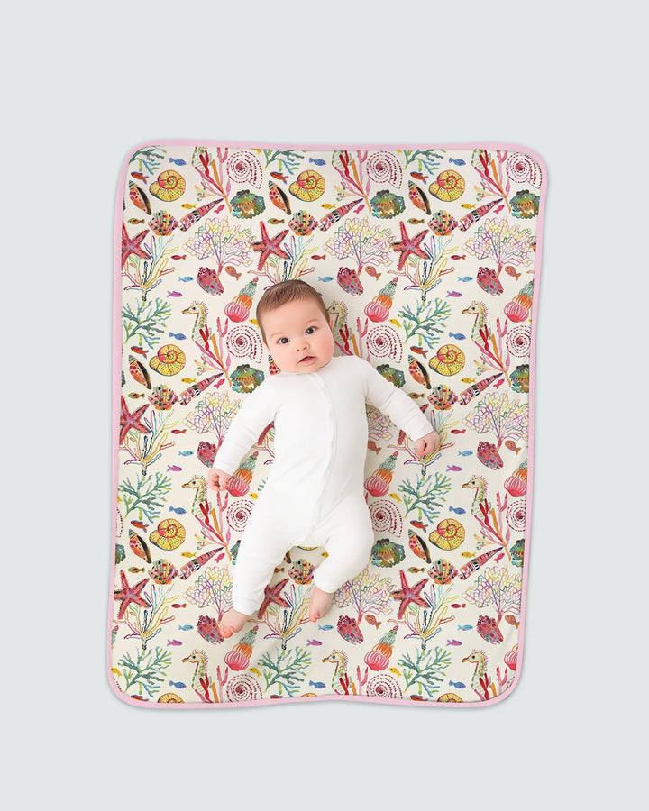 Tropical Reef Whimsy  Bamboo Blanket
