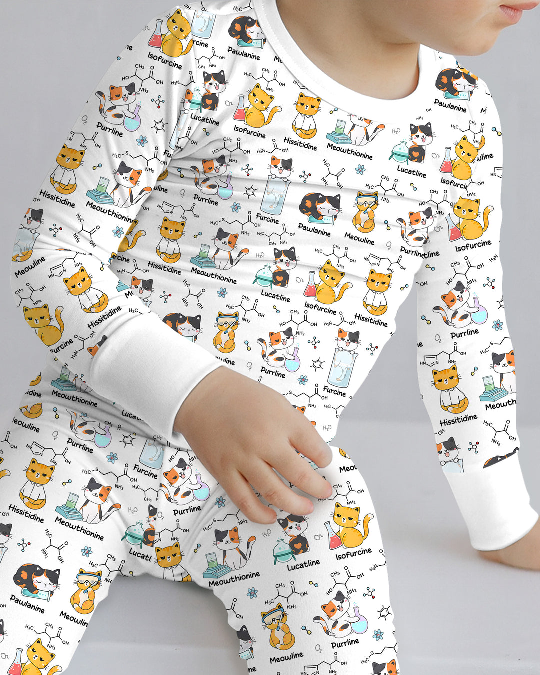 Biochemistry Cat Bamboo Two Piece Long Sleeve Pajama Set