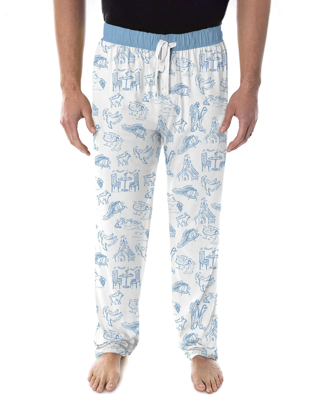 Psalm 23 Sketch Bamboo Men's Pajama Set