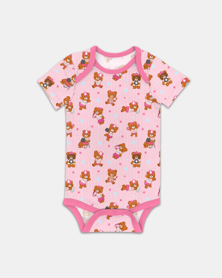 Born To Play Baseball Bamboo Bodysuit