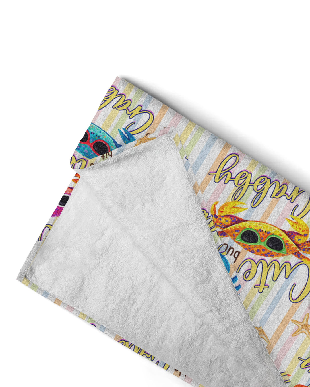 Cute But A Little Bit Crabby Bamboo Beach Towel