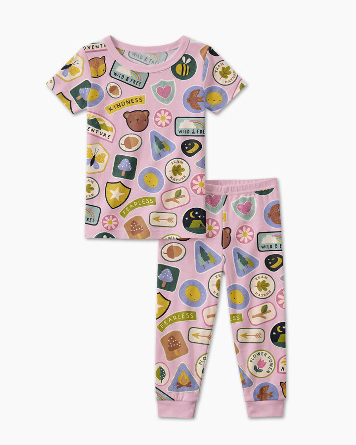 Little Explorer Bamboo Two Piece Short Sleeve Pajama Set