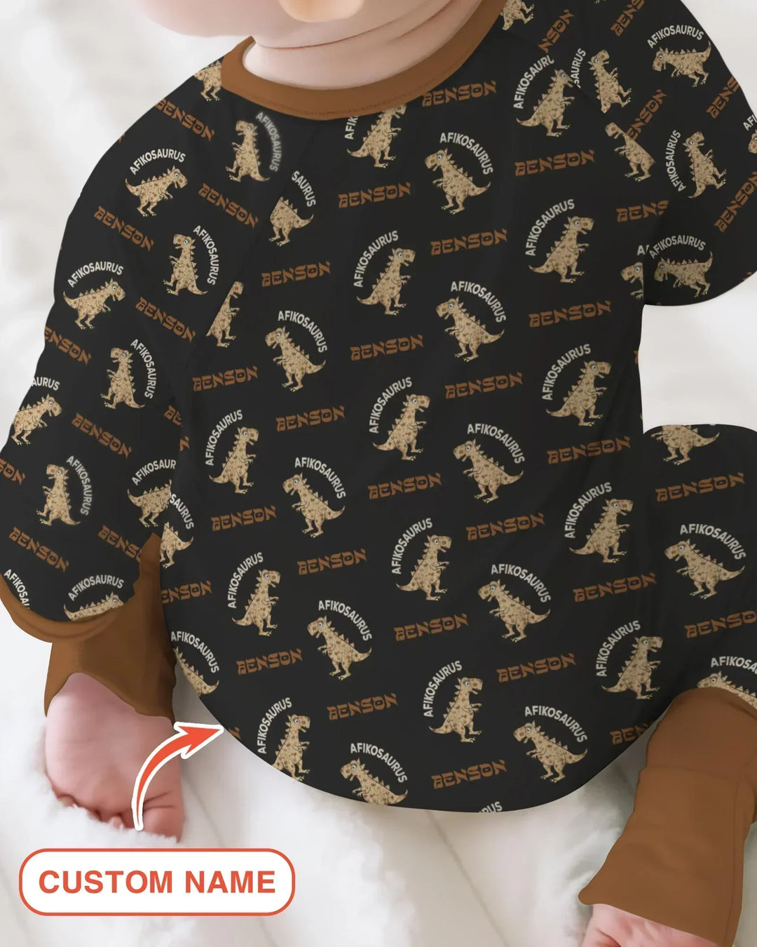 Custom Name Afikosaurus Bamboo Convertible Zippy