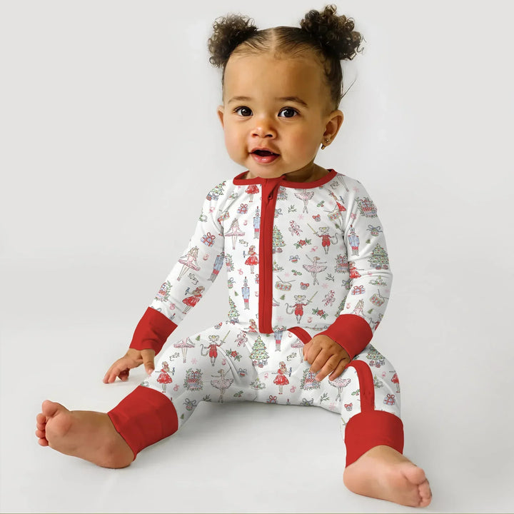 Sweet Nutcracker Holiday Matching Mom And Baby Bamboo Convertible Zippy