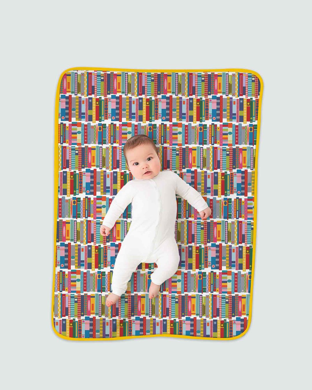 Rainbow Bookshelf Bamboo Blanket