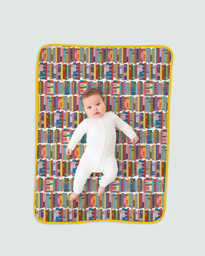 Rainbow Bookshelf Bamboo Blanket