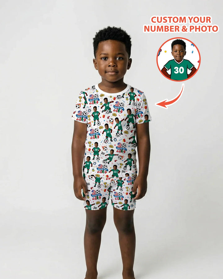 Soccer Tour 2026 Best Player Bamboo Two Piece Short Sleeve Shorts Pajama Set